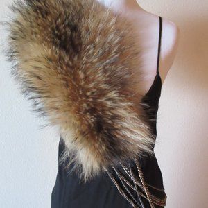 FOLEY + CORINNA  Fur stole with bronze chains